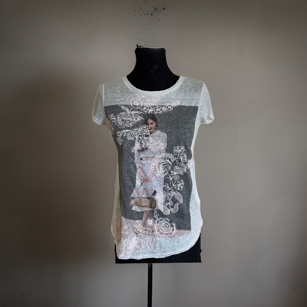 White Zara Tee Size Small